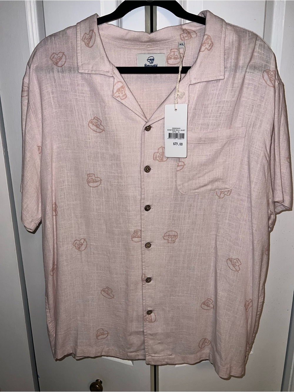 Boneyard Classic Pink Short-Sleeve Button-Up Shirt